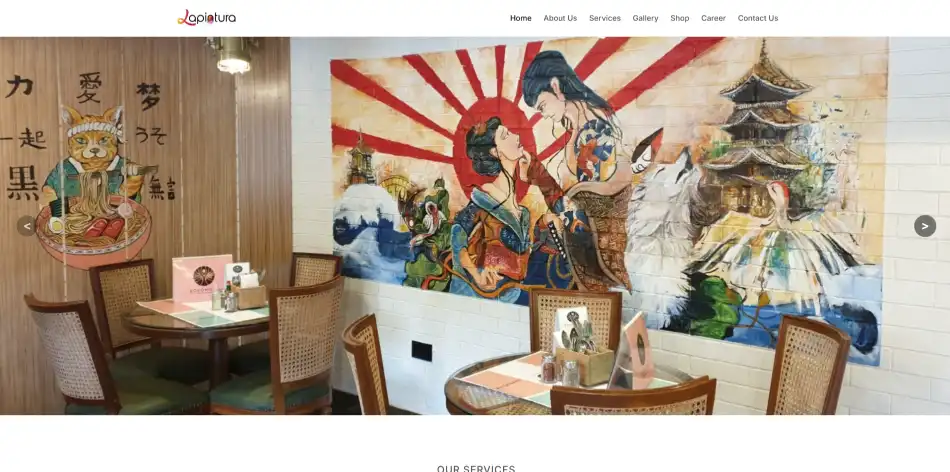 La Pintura website design and development by Cheeze Studio